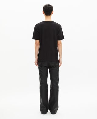 The Kooples HERREN BLACK t-shirt mit schwarzem siebdruck