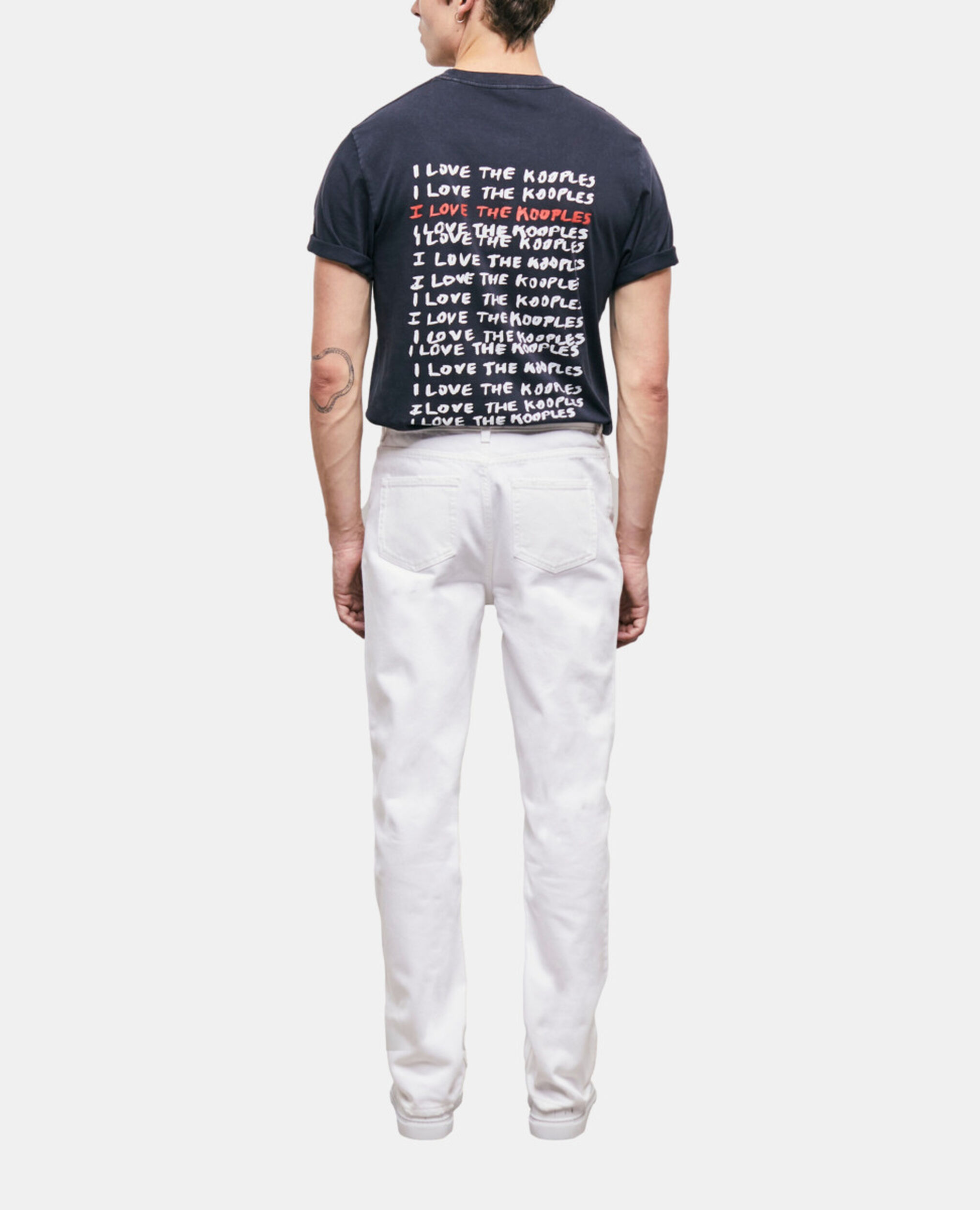 Jean droit blanc, WHITE, hi-res image number null