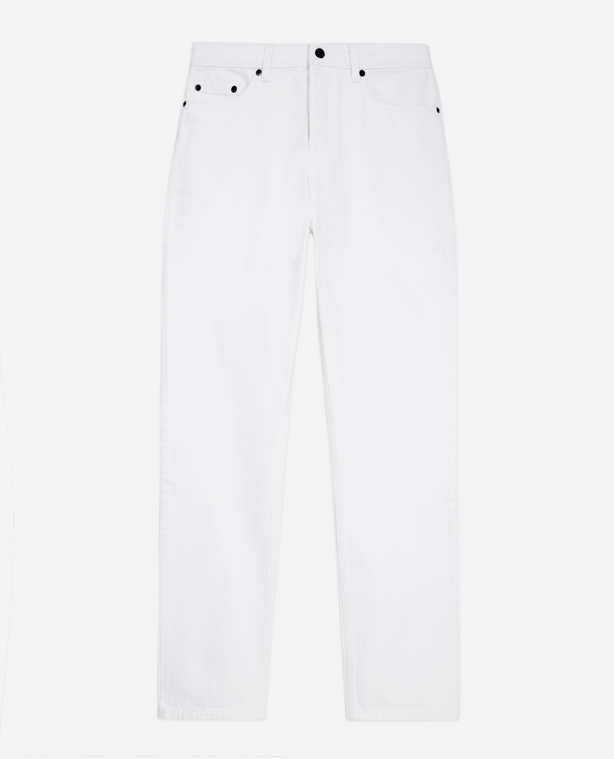 White straight-cut jeans, WHITE, hi-res image number null