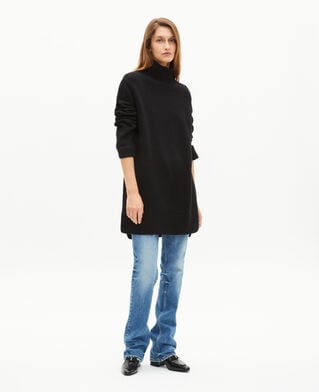 The Kooples FEMME BLACK robe courte en laine noire