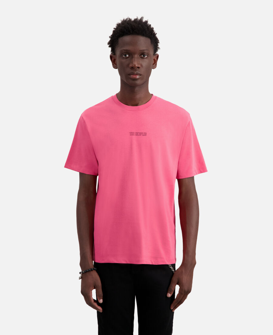 t-shirt homme rose avec logo