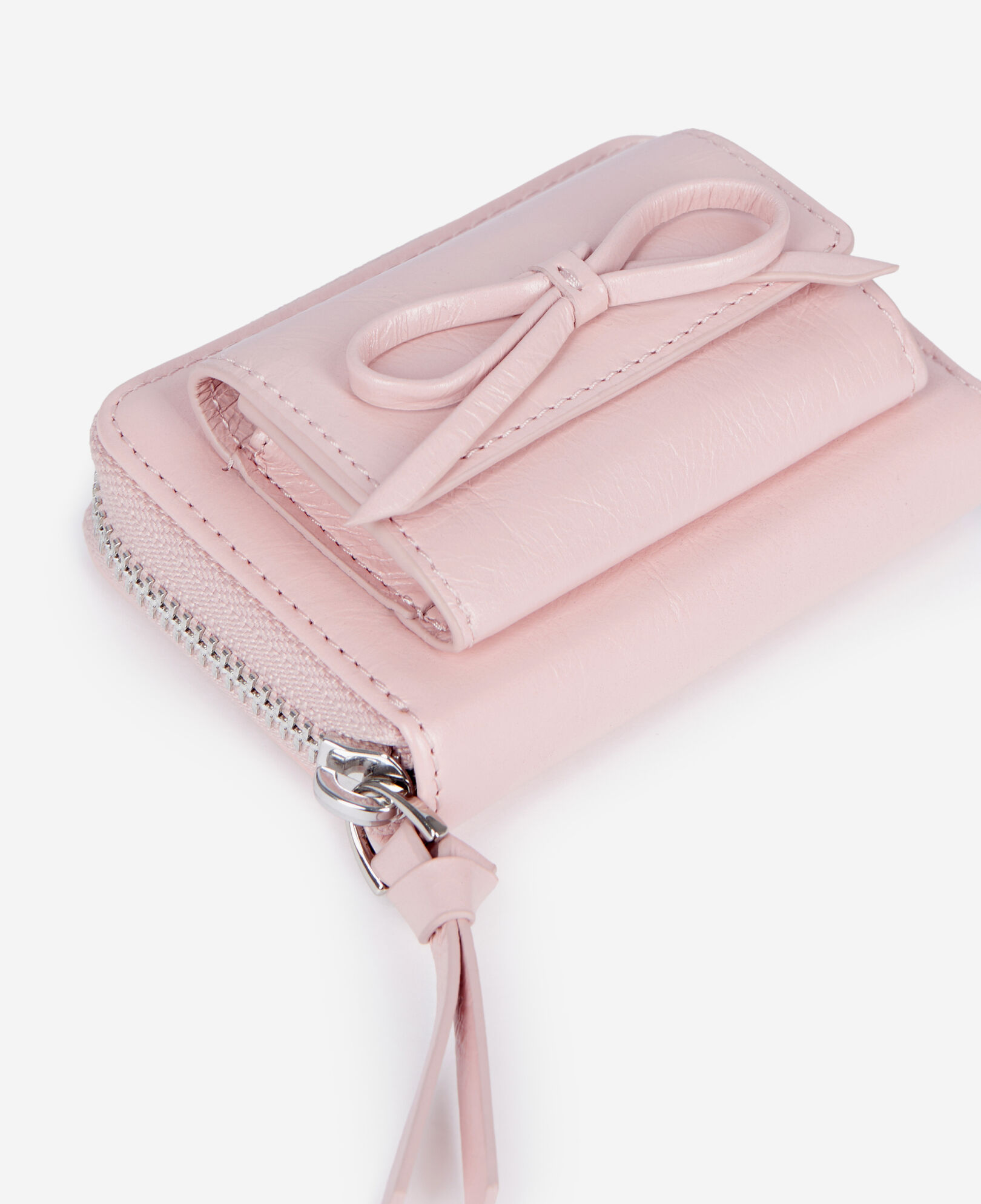 The Kooples WOMEN PINK amelia pink leather coin purse