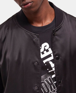 The Kooples HERREN BLACK schwarze jacke mit satin-effekt