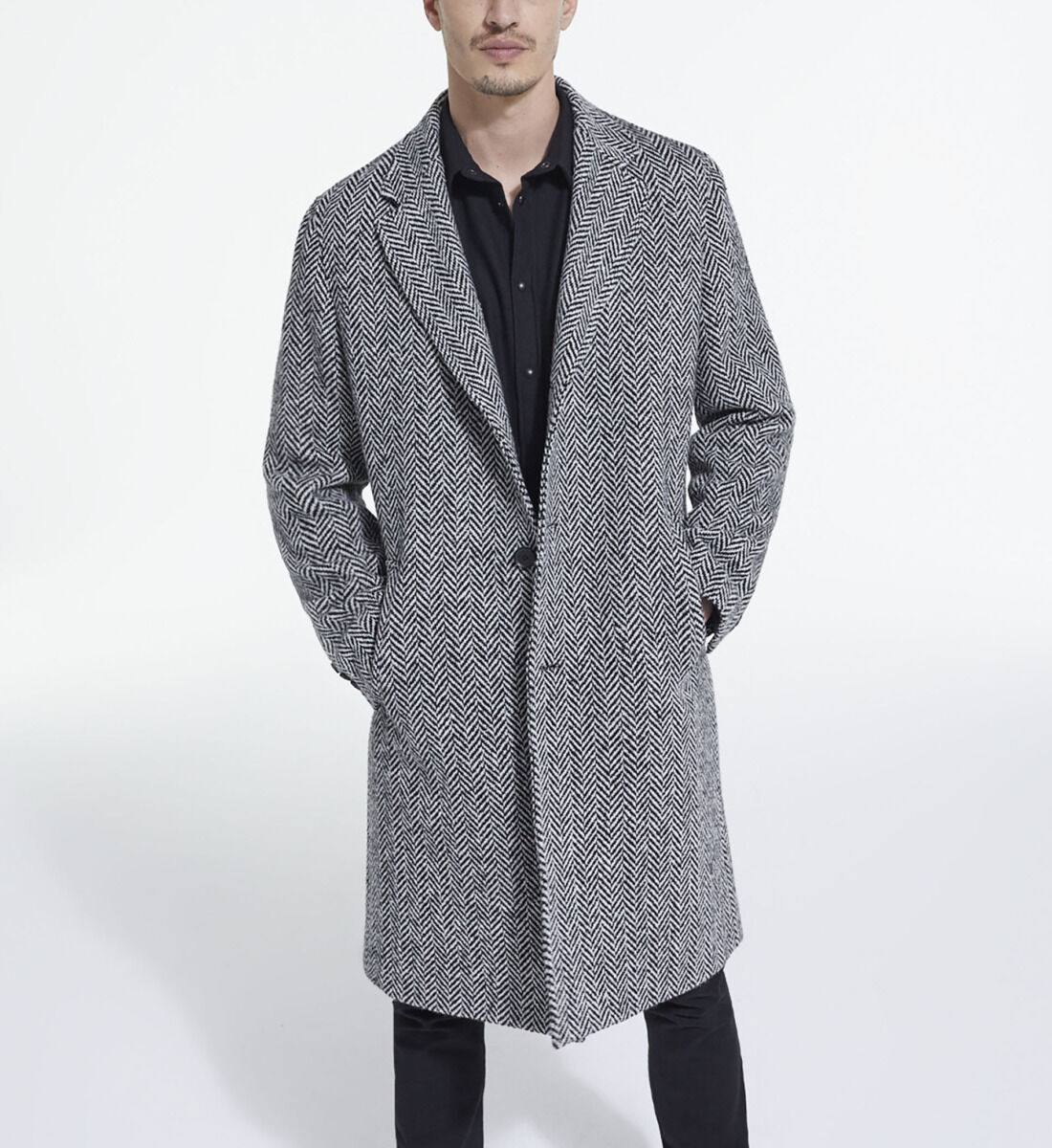 Patterned wool coat The Kooples