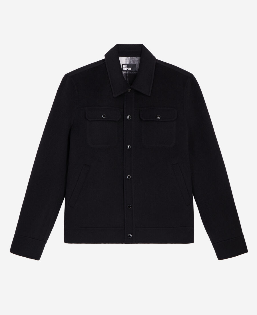 The Kooples HOMME BLACK blouson style surchemise noir