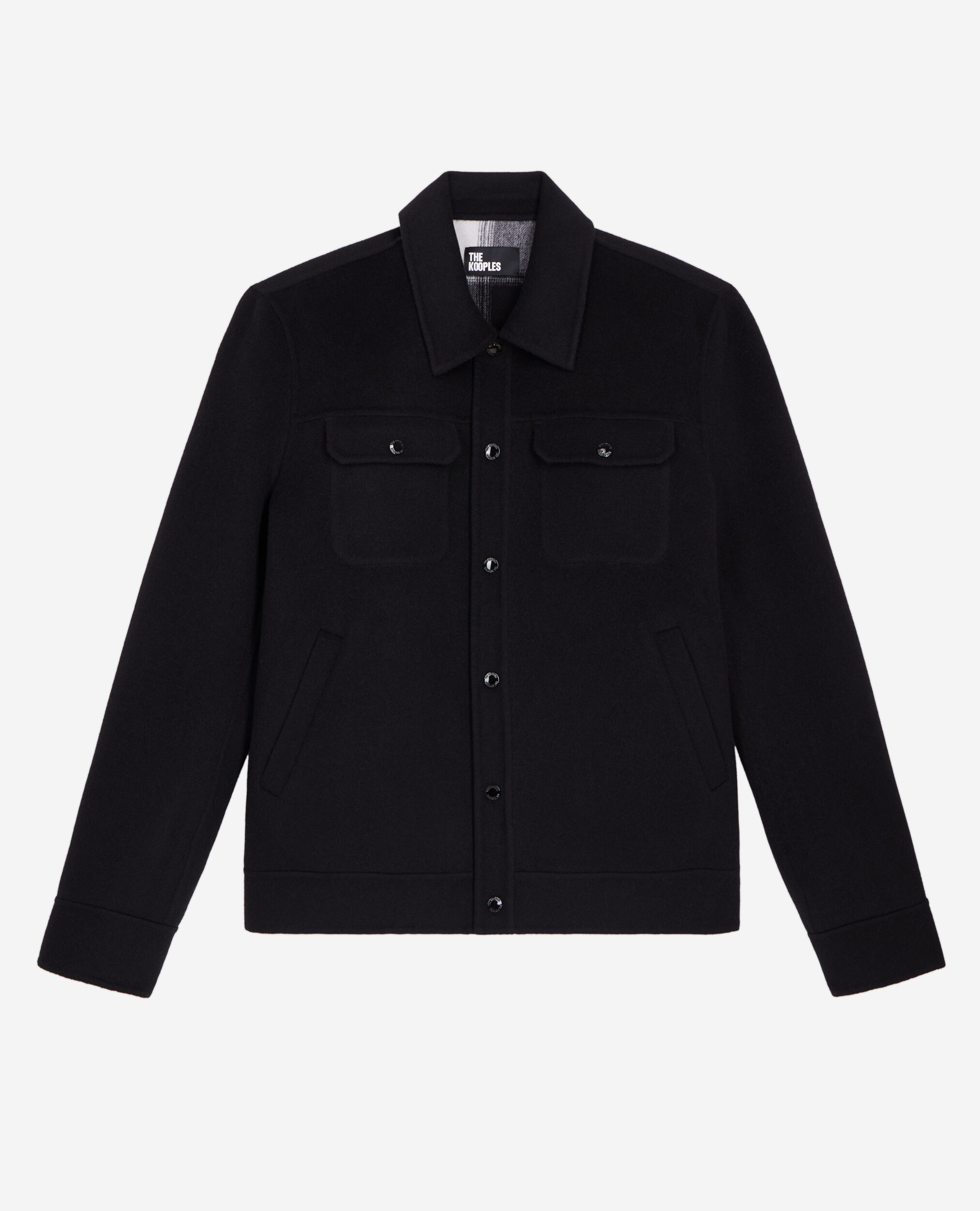 Blouson style surchemise noir, BLACK, hi-res image number null