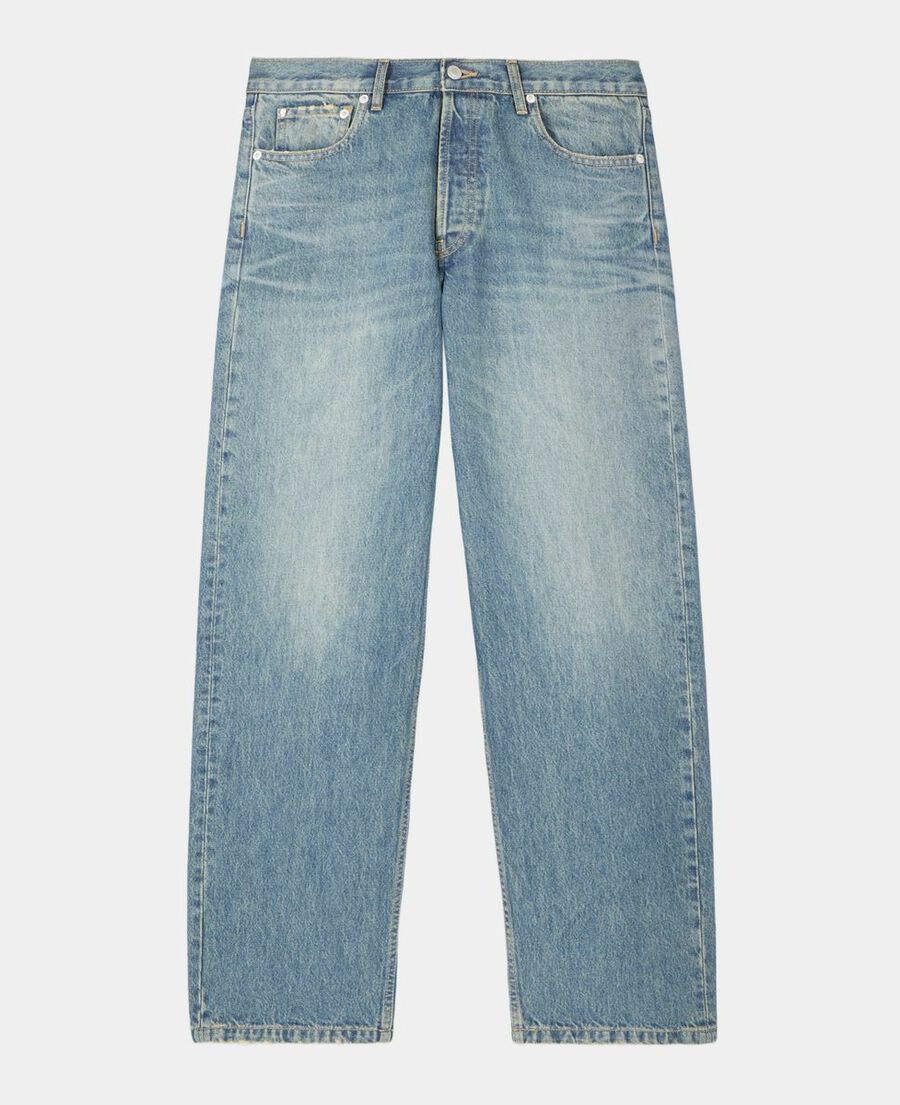 The Kooples MEN USED RAPIECE light blue straight jeans