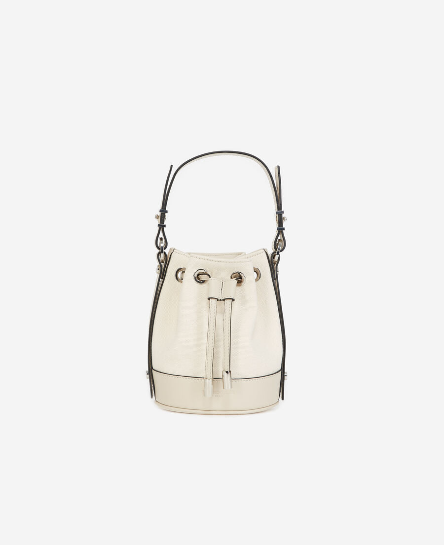 bolso small tela blanco crudo tina