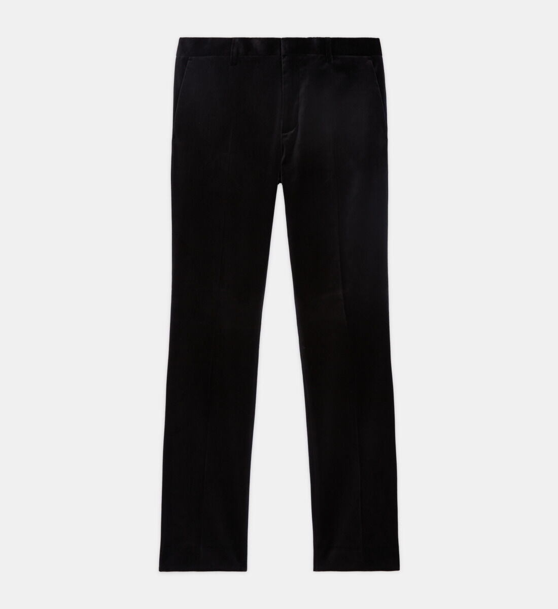 Onyx black velvet slim fit Trousers