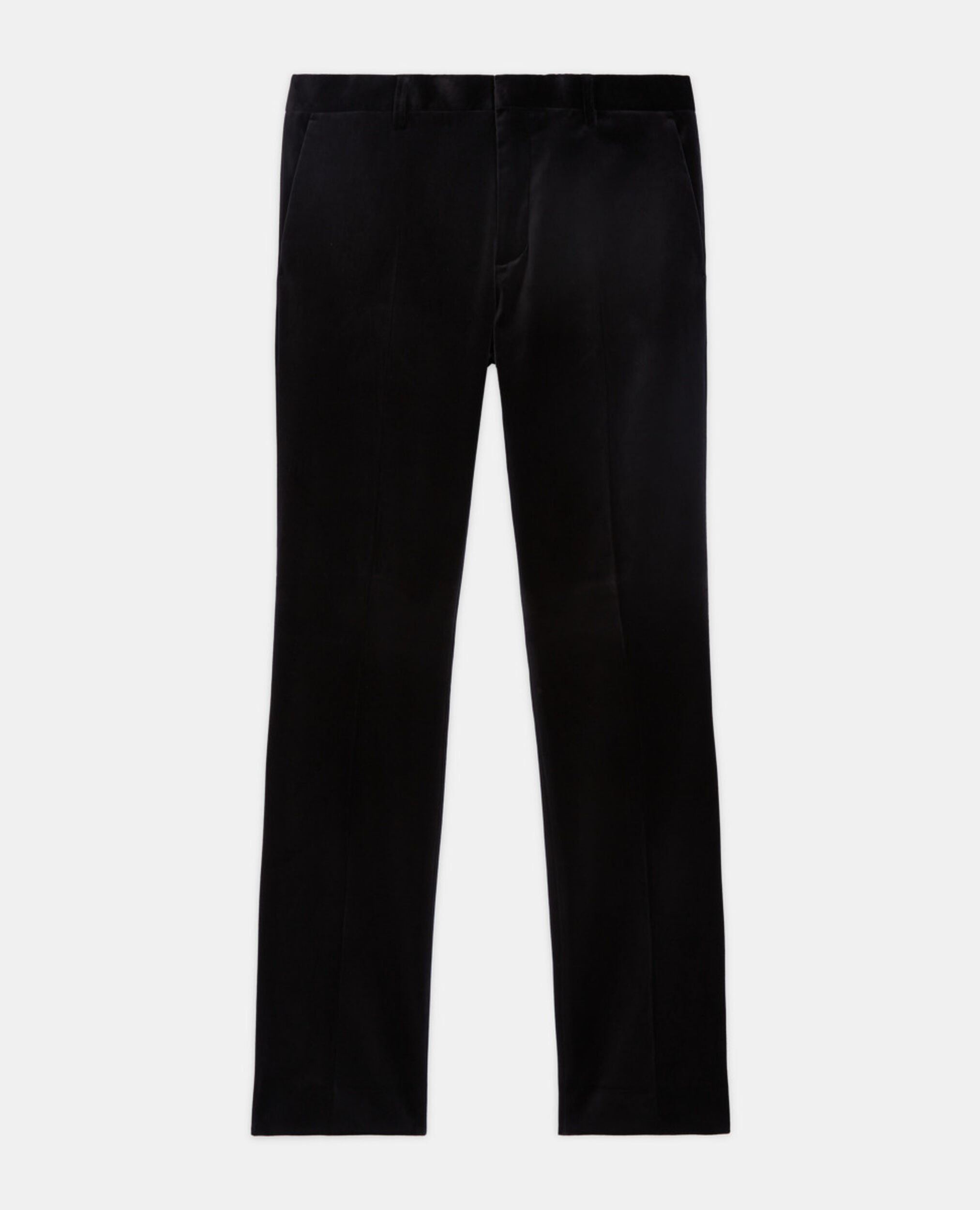 Black velvet suit pants, BLACK, hi-res image number null