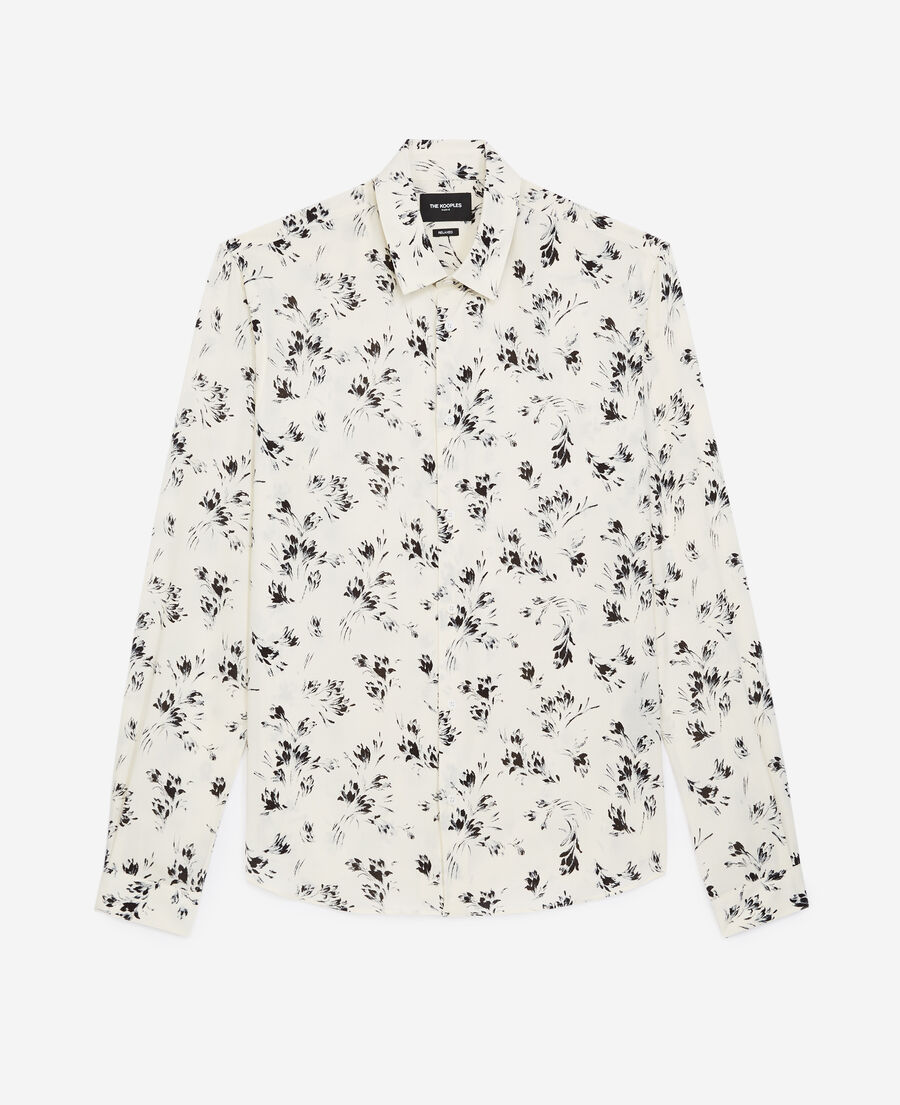 Chemise fluide ?�crue et noire ?� fleurs | The Kooples