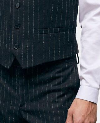 The Kooples H BLACK WHITE striped suit vest