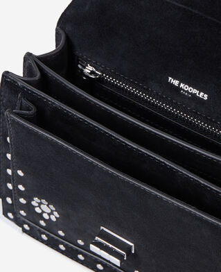 The Kooples FEMME BLACK sac emily small en cuir noir avec clous