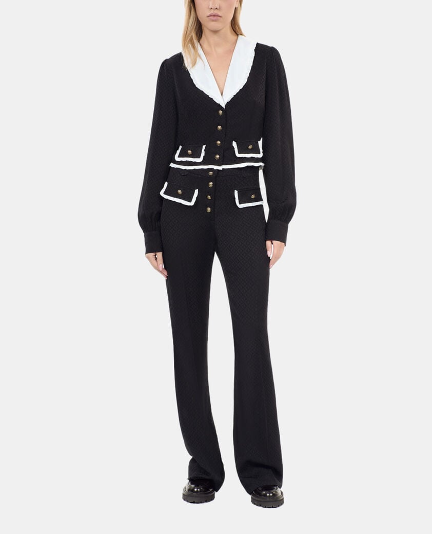 The Kooples WOMEN BLACK black flare trousers
