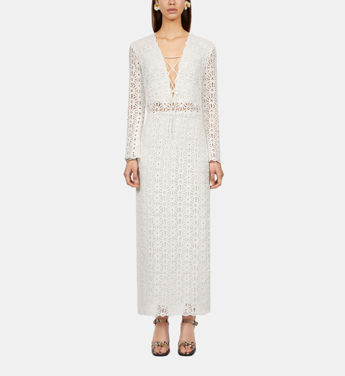 Robe guipure blanche discount