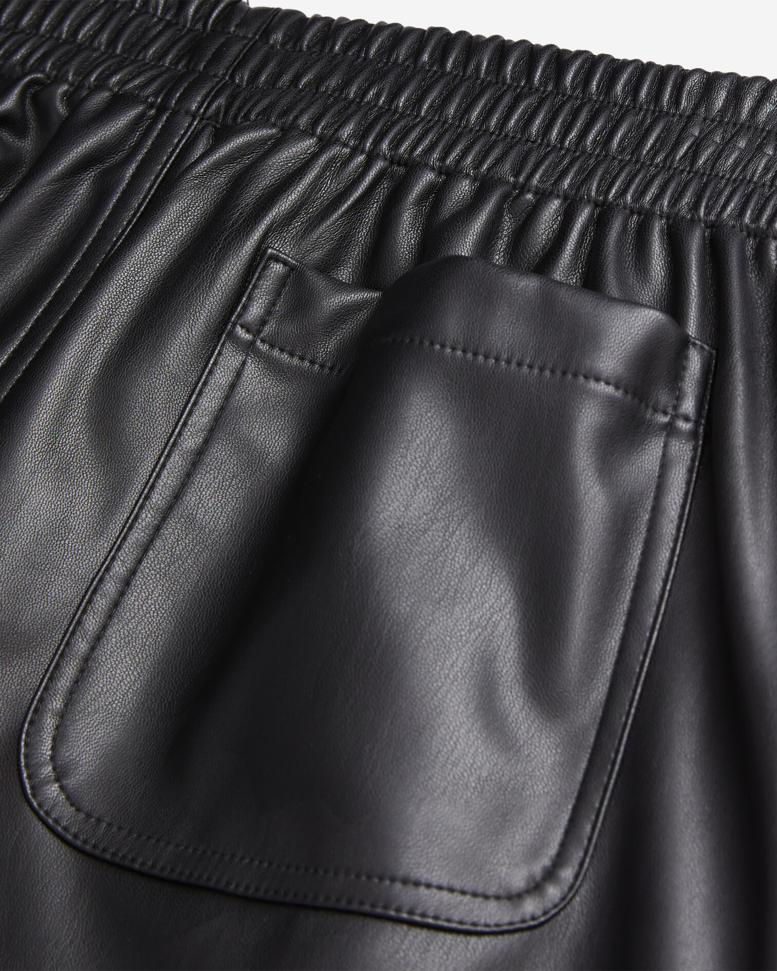 Schwarze Hose in Lederoptik, BLACK, hi-res image number null