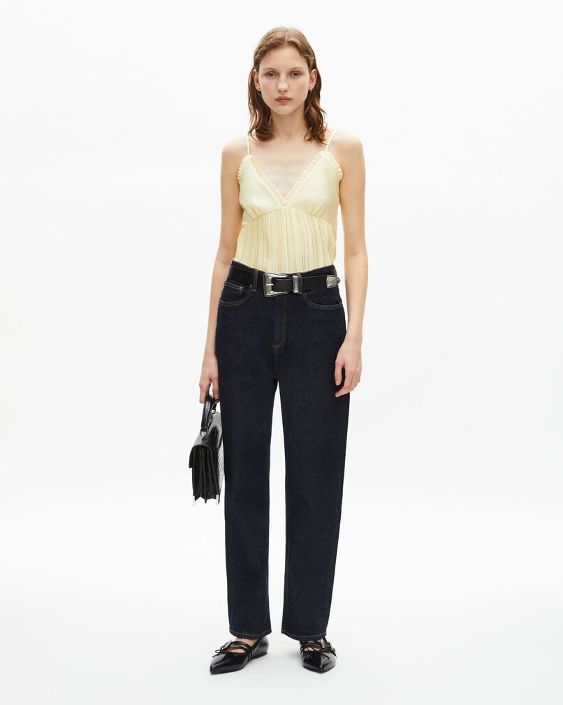 The Kooples FEMME YELLOW caraco  plissé jaune