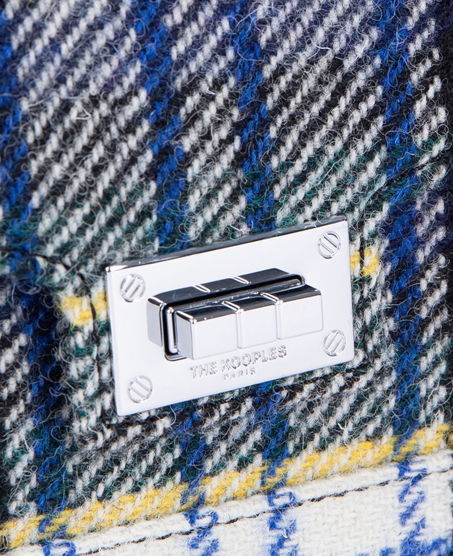 The Kooples FEMME GREEN-WHITE sac emily small en laine &agrave; carreaux the kooples x harris tweed