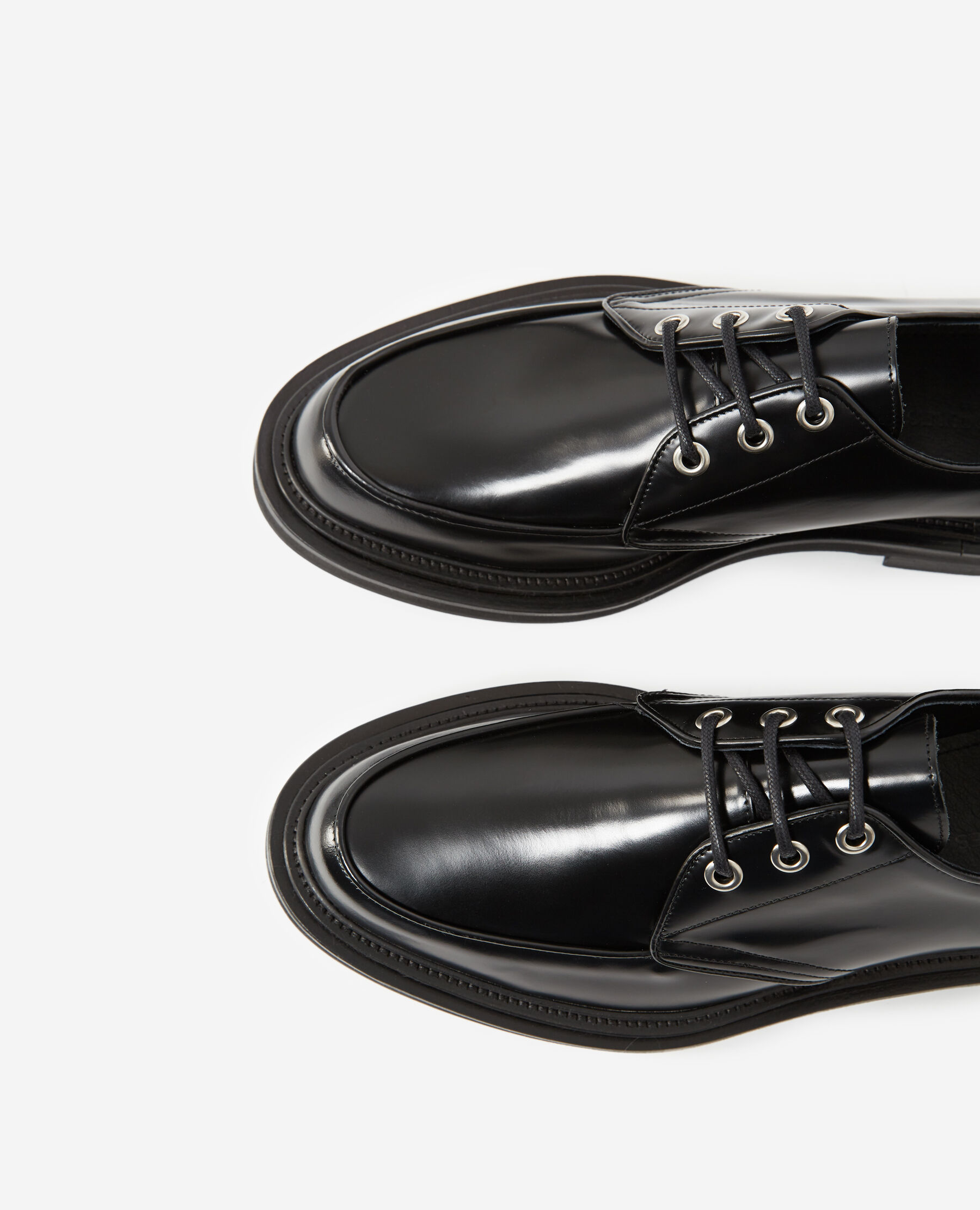 Black derbies in leather with thick sole The Kooples