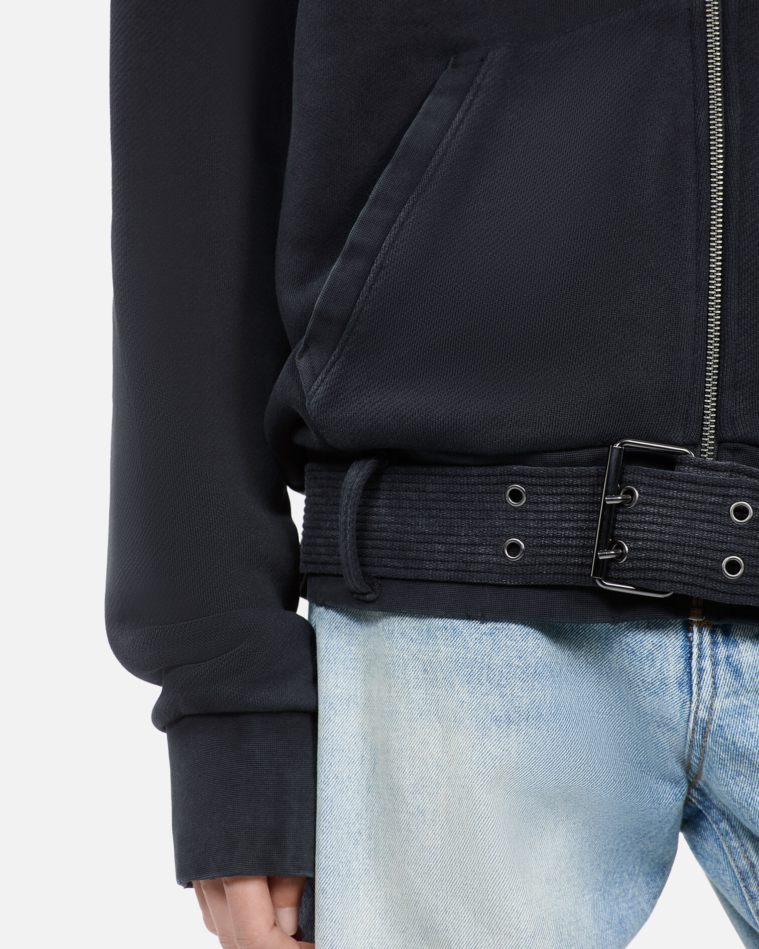 Sweatshirt à capuche noir, BLACK WASHED, hi-res image number null