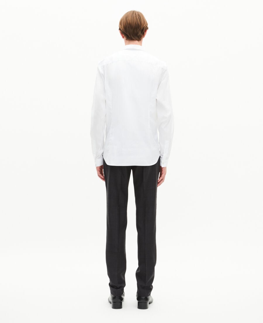 The Kooples MEN WHITE formal white poplin shirt