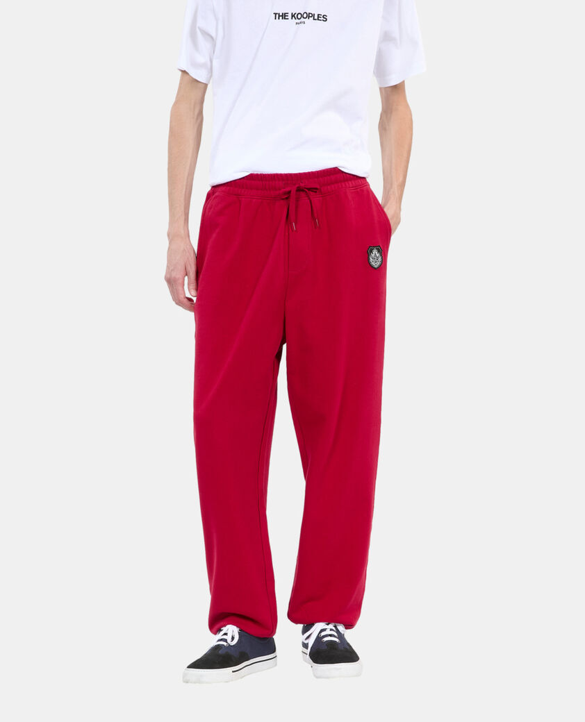 The Kooples HOMME BLOOD bas de jogging blason rouge