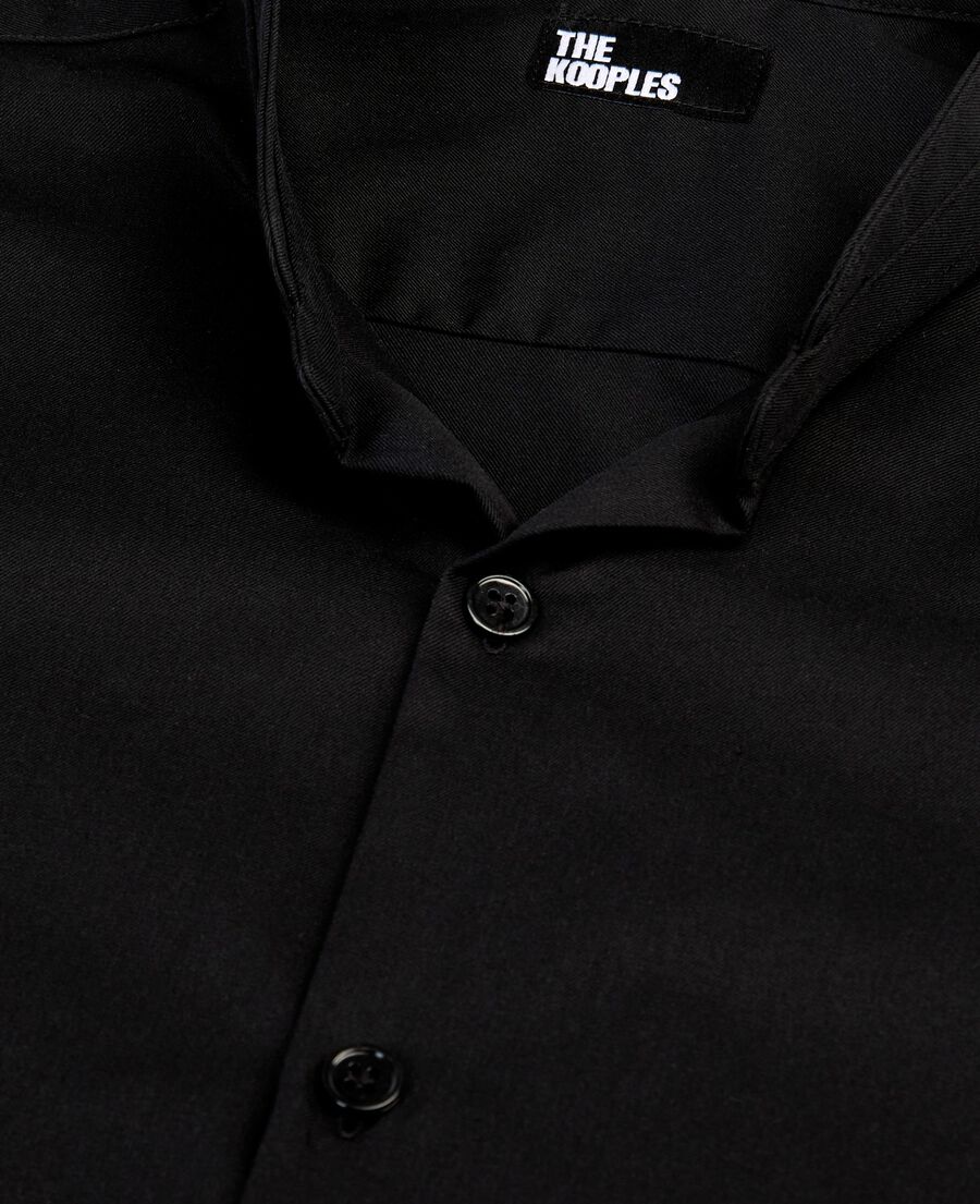 The Kooples H BLACK slim-fit black smart twill shirt