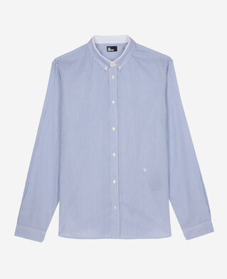 The Kooples MEN BLUE WHITE blue striped formal shirt