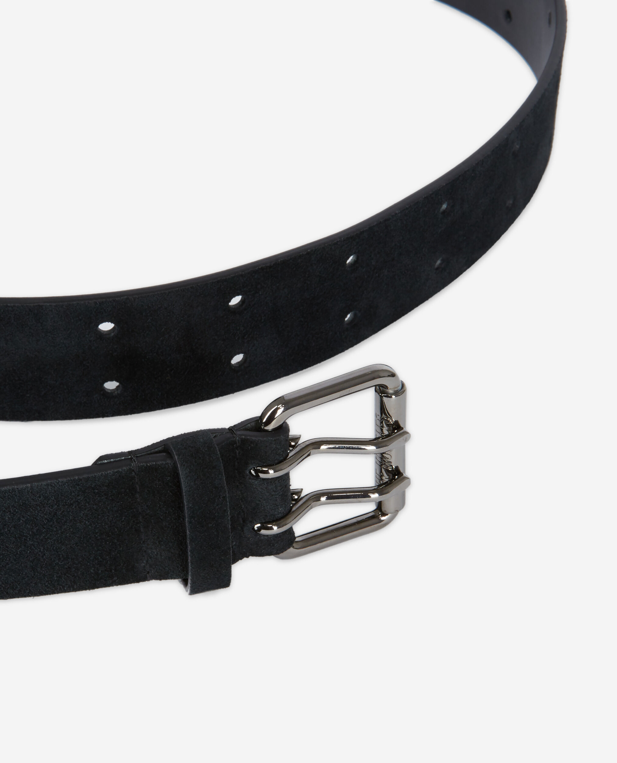 Black suede leather belt, BLACK, hi-res image number null
