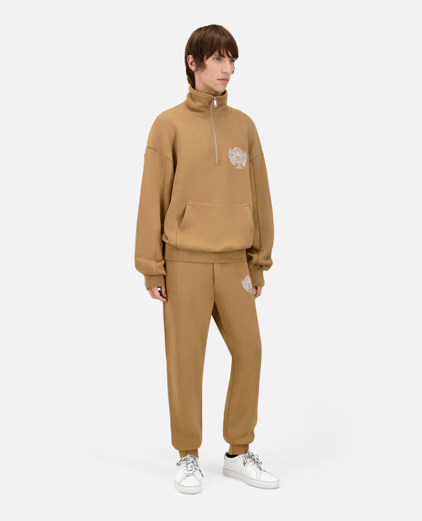 The Kooples HOMME LIGHT BROWN sweatshirt avec s&eacute;rigraphie marron