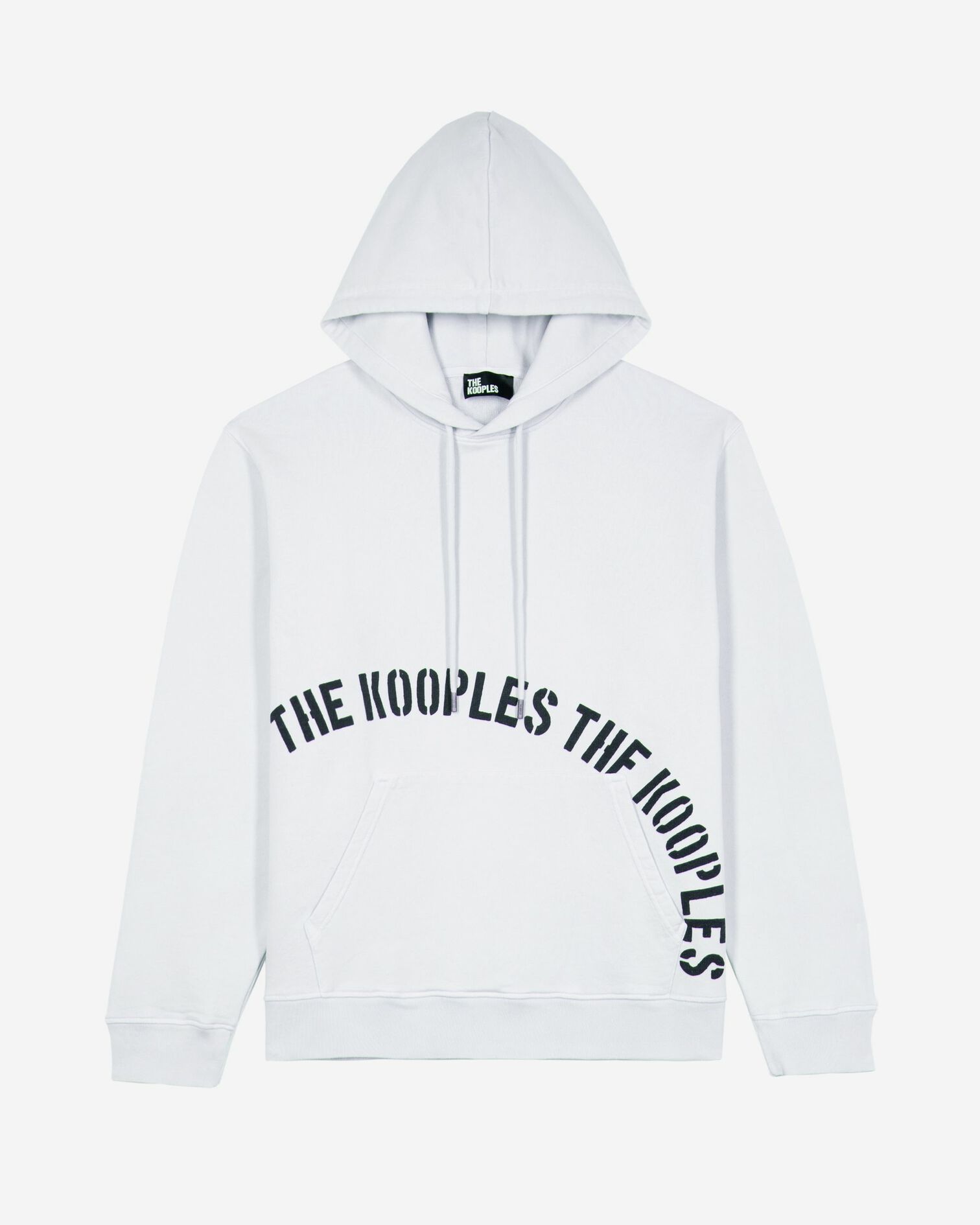 Hooded sweatshirt with grey screen print, LIGHT GREY, hi-res image number null