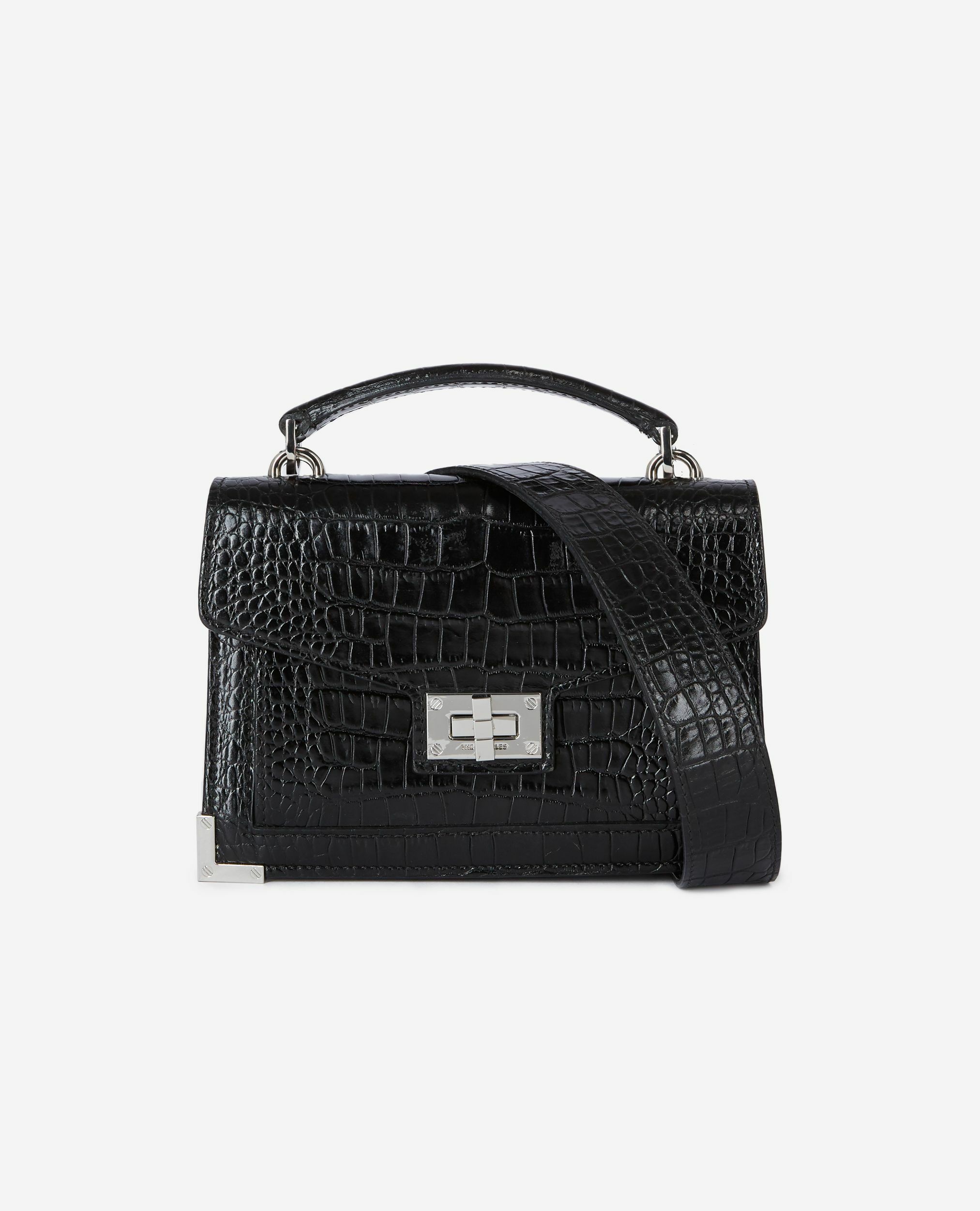 Mini sac online croco noir