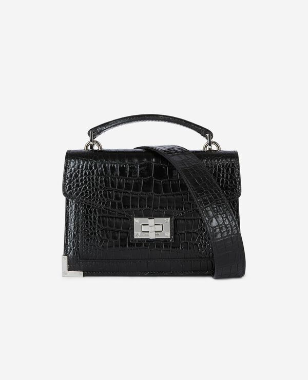 sac emily small en cuir noir