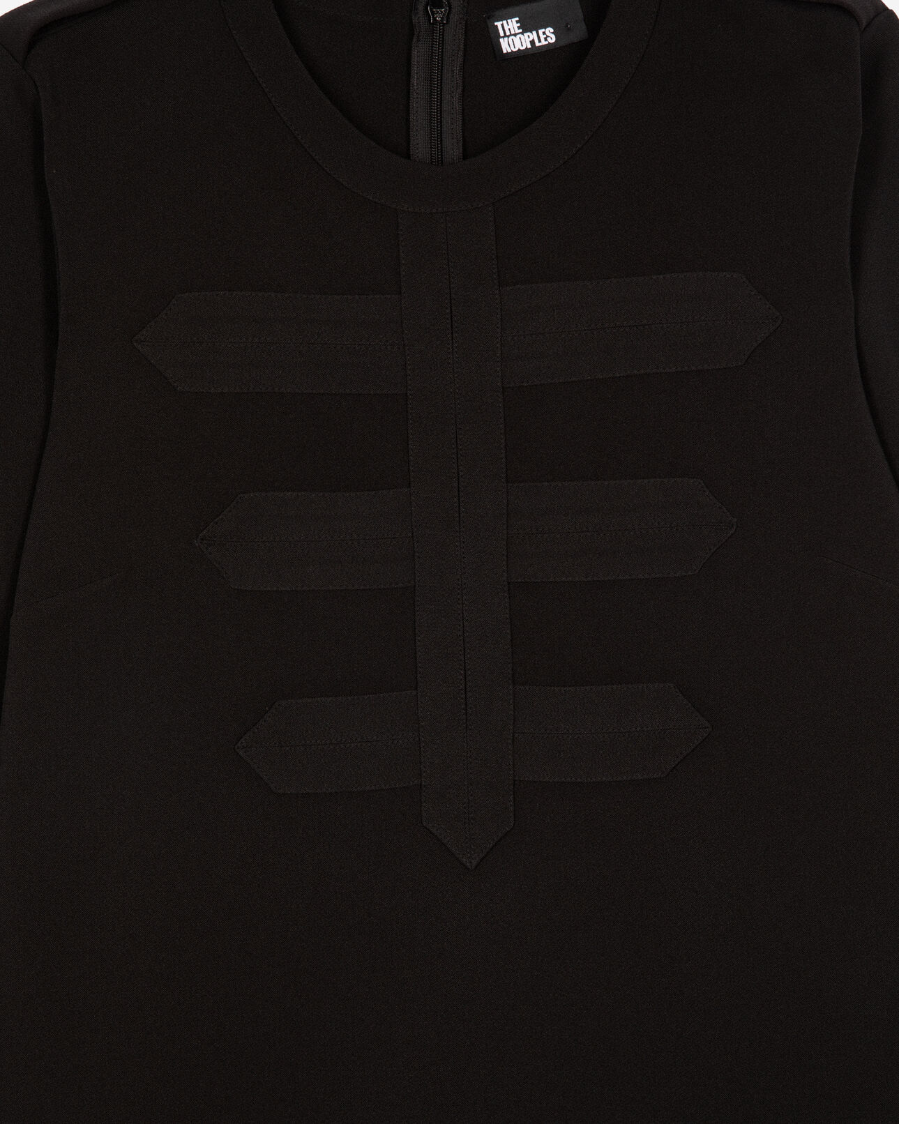 The Kooples WOMEN BLACK short black pleated dress