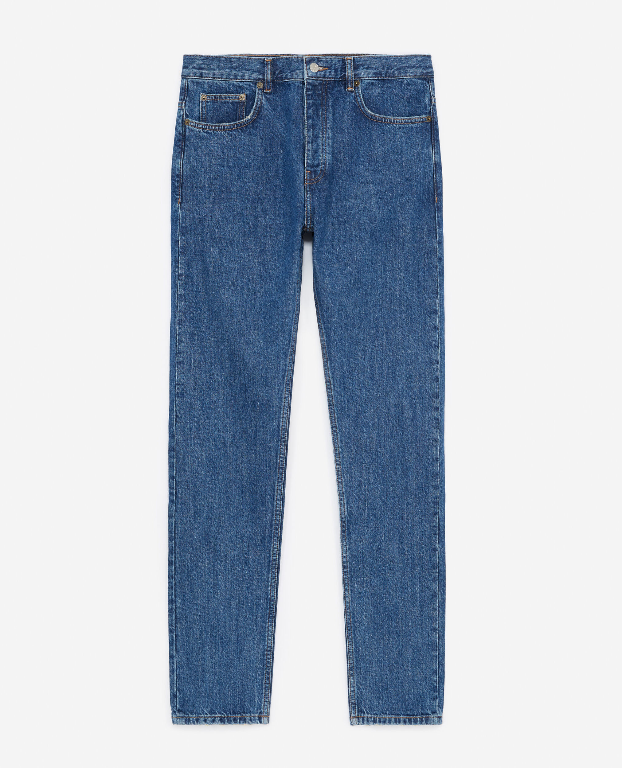 Tapered slim-fit blue jeans, BLUE WASHED, hi-res image number null
