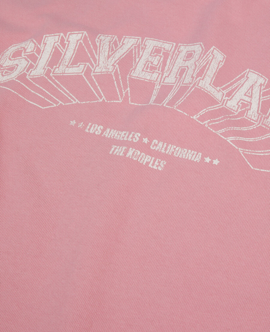 light pink t-shirt with silverlake serigraphy