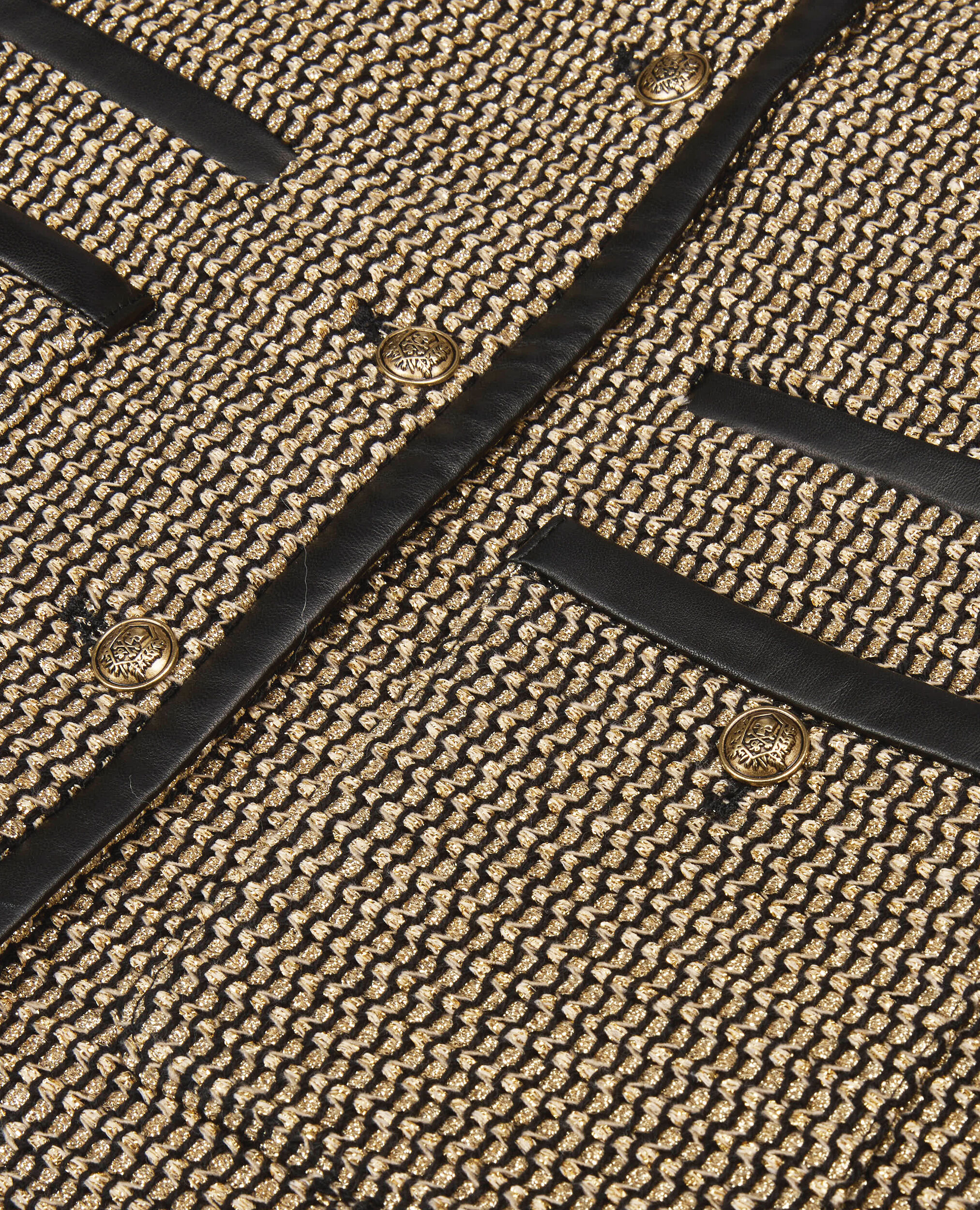 Veste courte noire et dorée, BLACK / GOLD, hi-res image number null