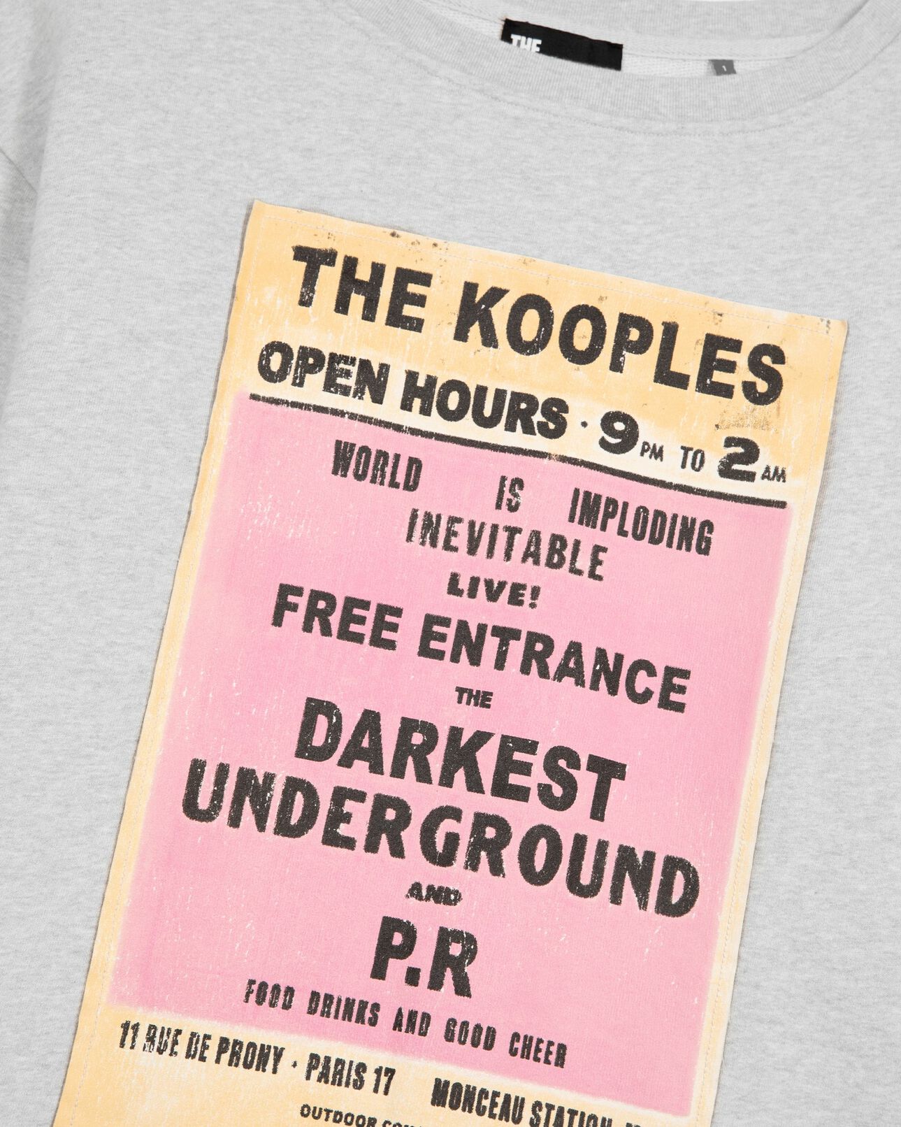 The Kooples FEMME GREY MELANGE sweatshirt avec sérigraphie gris