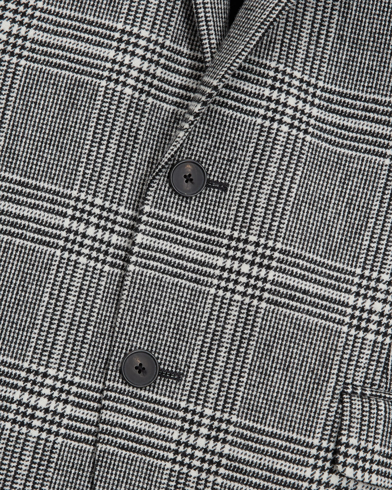 The Kooples MEN BLACK WHITE wool suit jacket with check motif