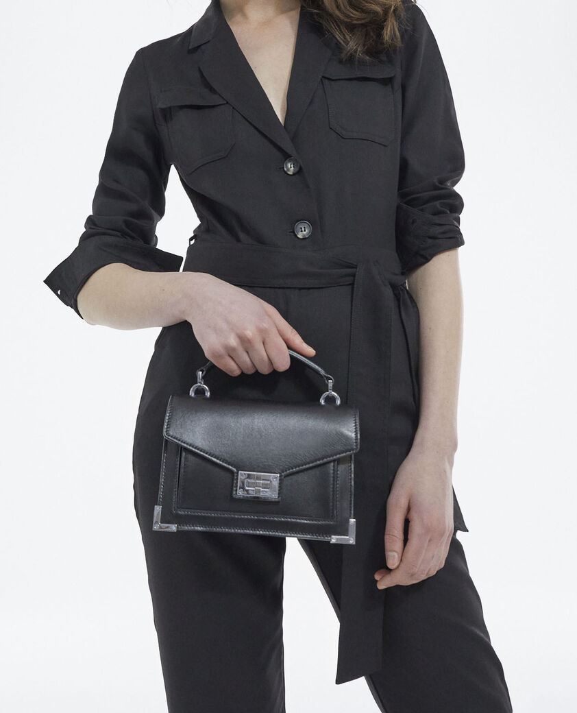 The Kooples WOMEN BLACK STONE small black emily bag