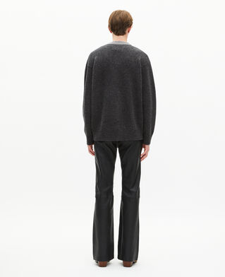 The Kooples HOMME GREY cardigan en laine à rayures contrastées gris