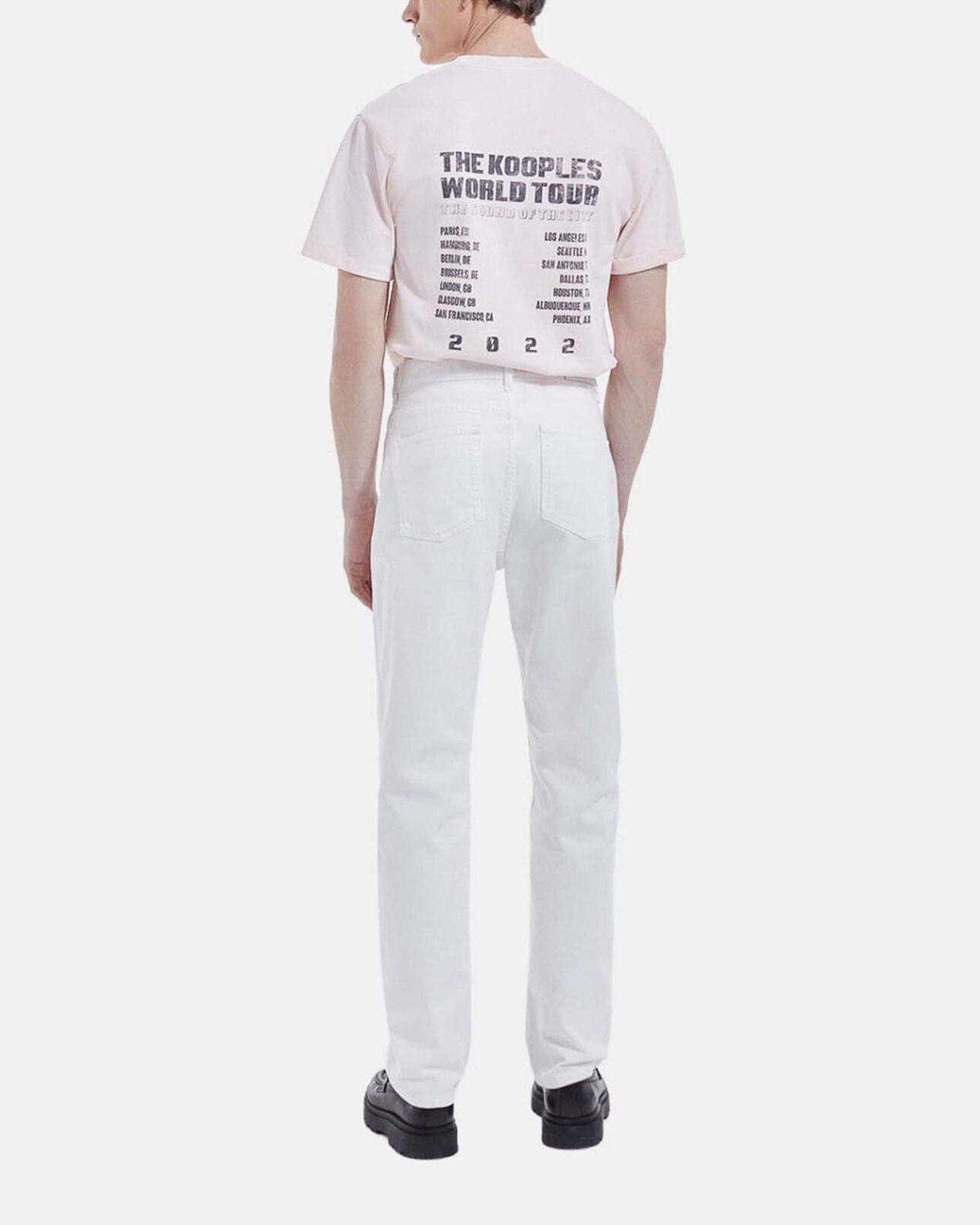 The Kooples HOMME ECRU jean brut blanc à cinq poches droit