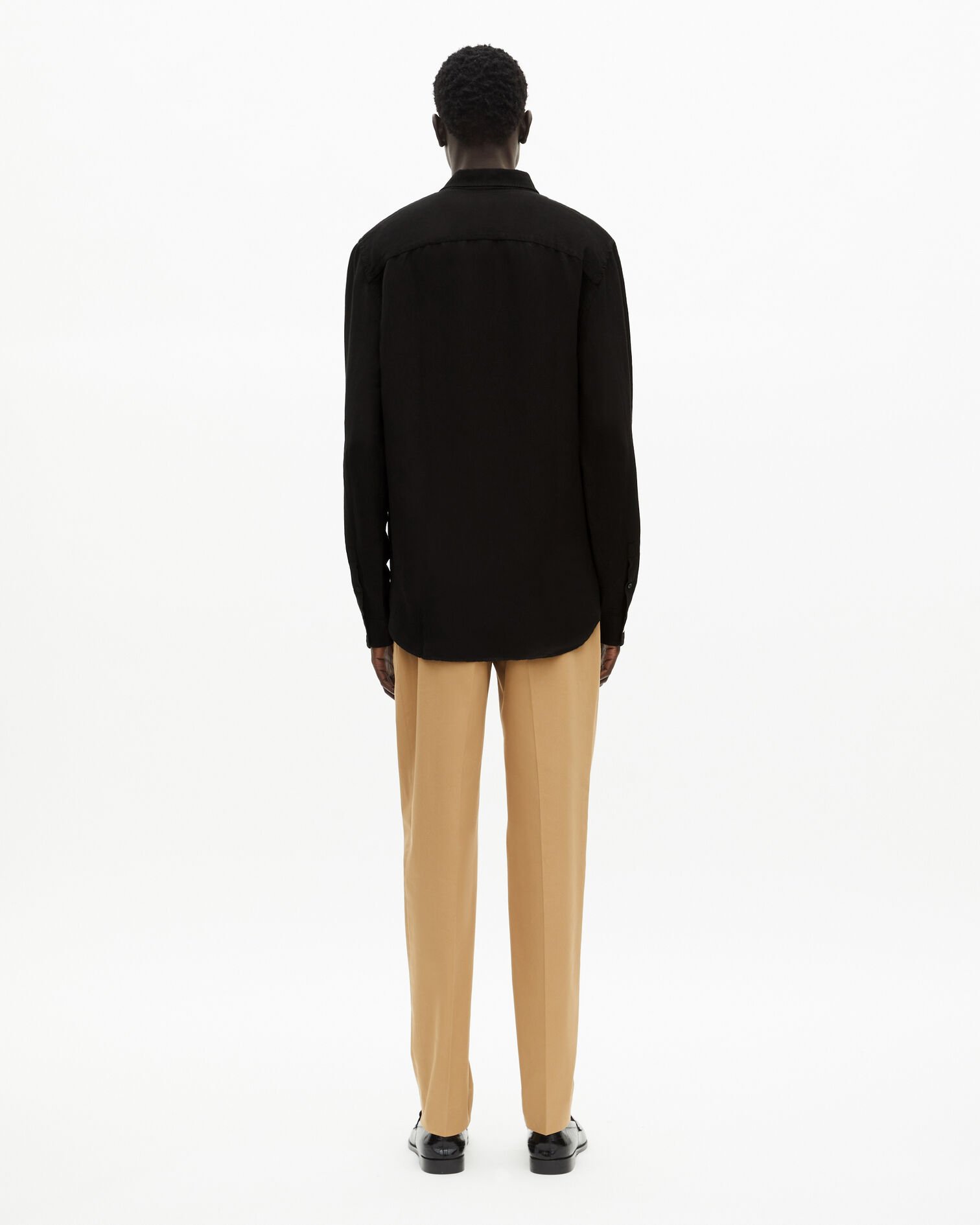 Hemd aus Leinenmix schwarz, BLACK, hi-res image number null