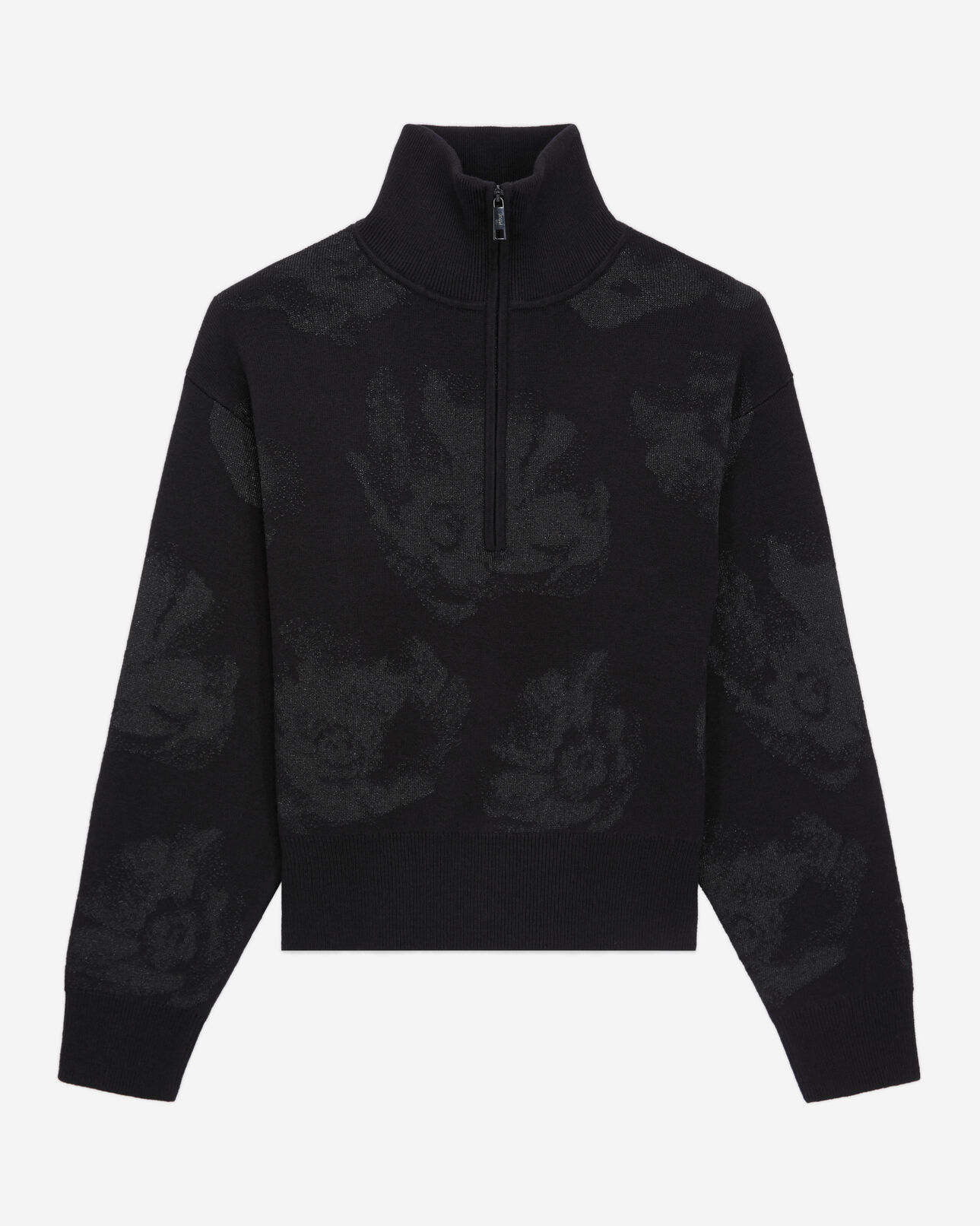The Kooples WOMEN BLACK/BLACK black wool-blend sweater with silver details
