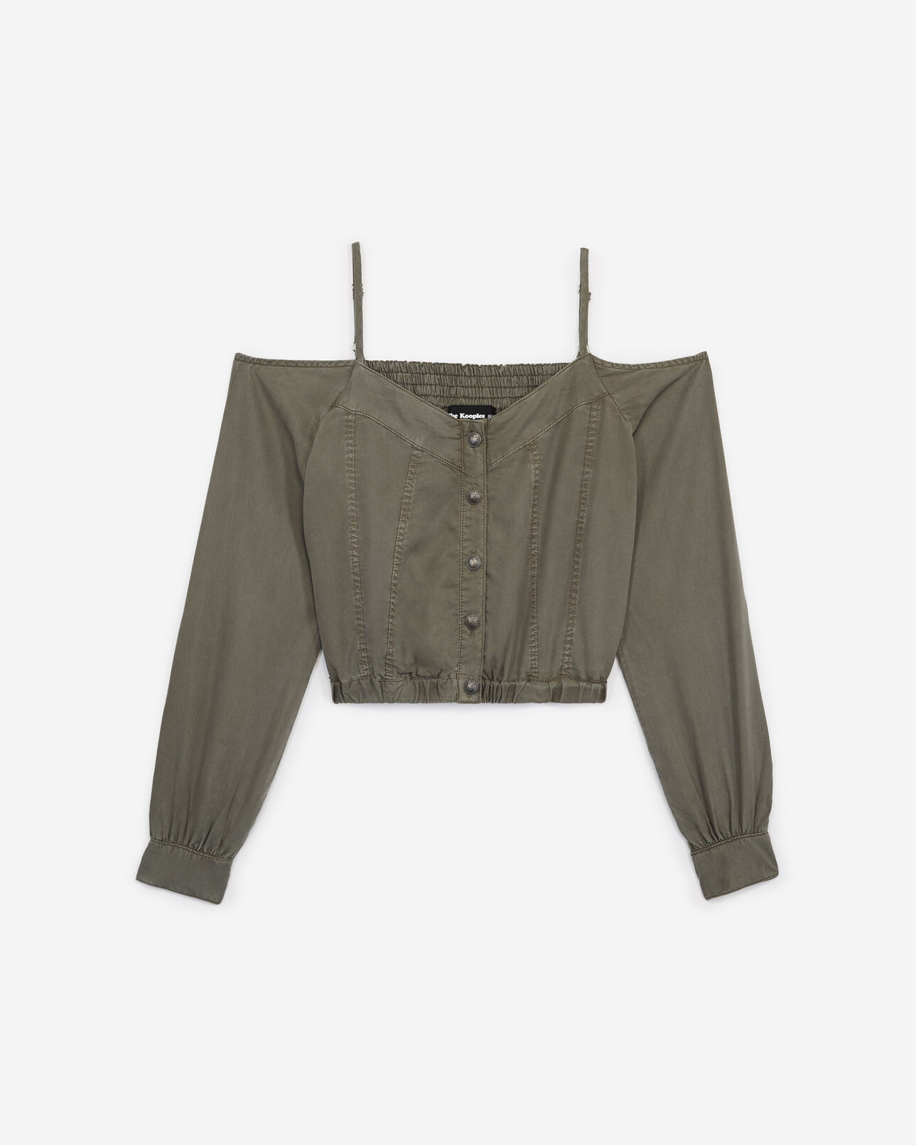 The Kooples WOMEN ARMY KAKI khaki top