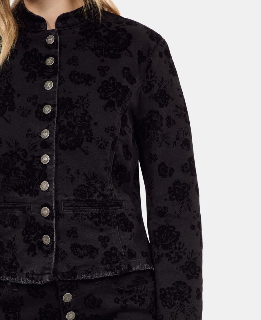 The Kooples FEMME BLACK veste en denim noir