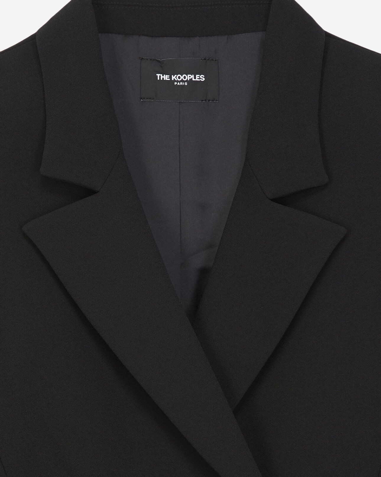 The Kooples FEMME BLACK robe façon veste plissée noire