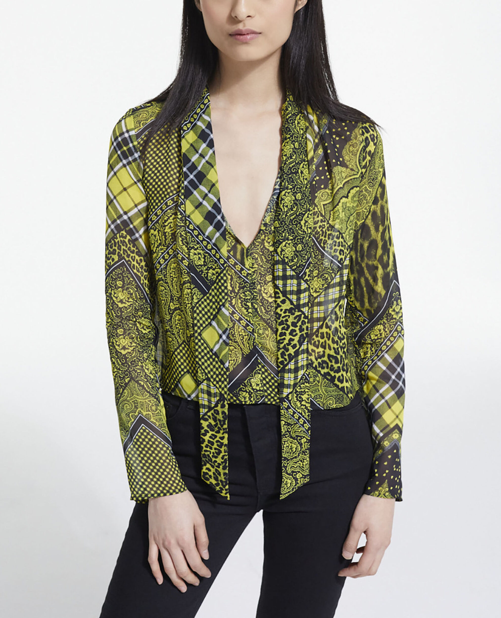 Top imprimé, BLACK / YELLOW, hi-res image number null