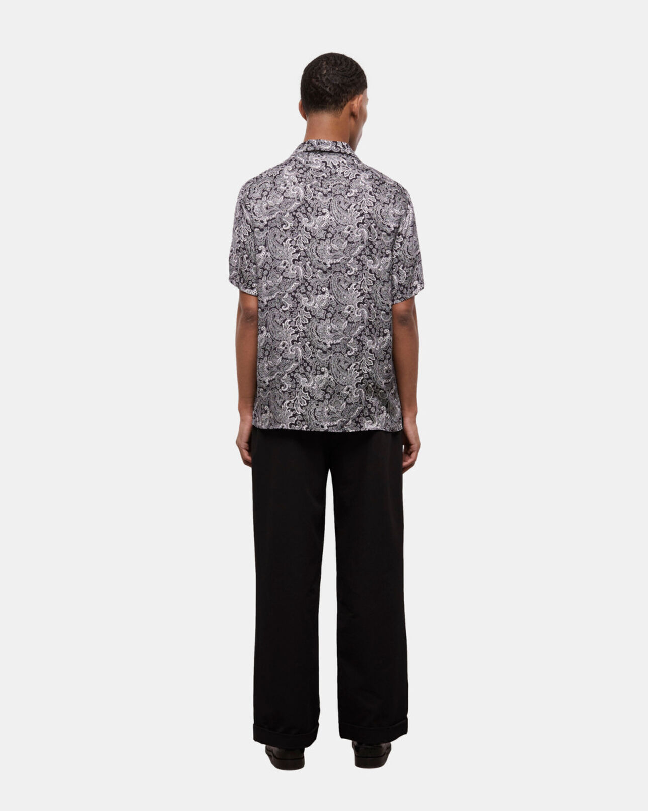 The Kooples HOMME BLACK WHITE chemise imprimée blanche et noire
