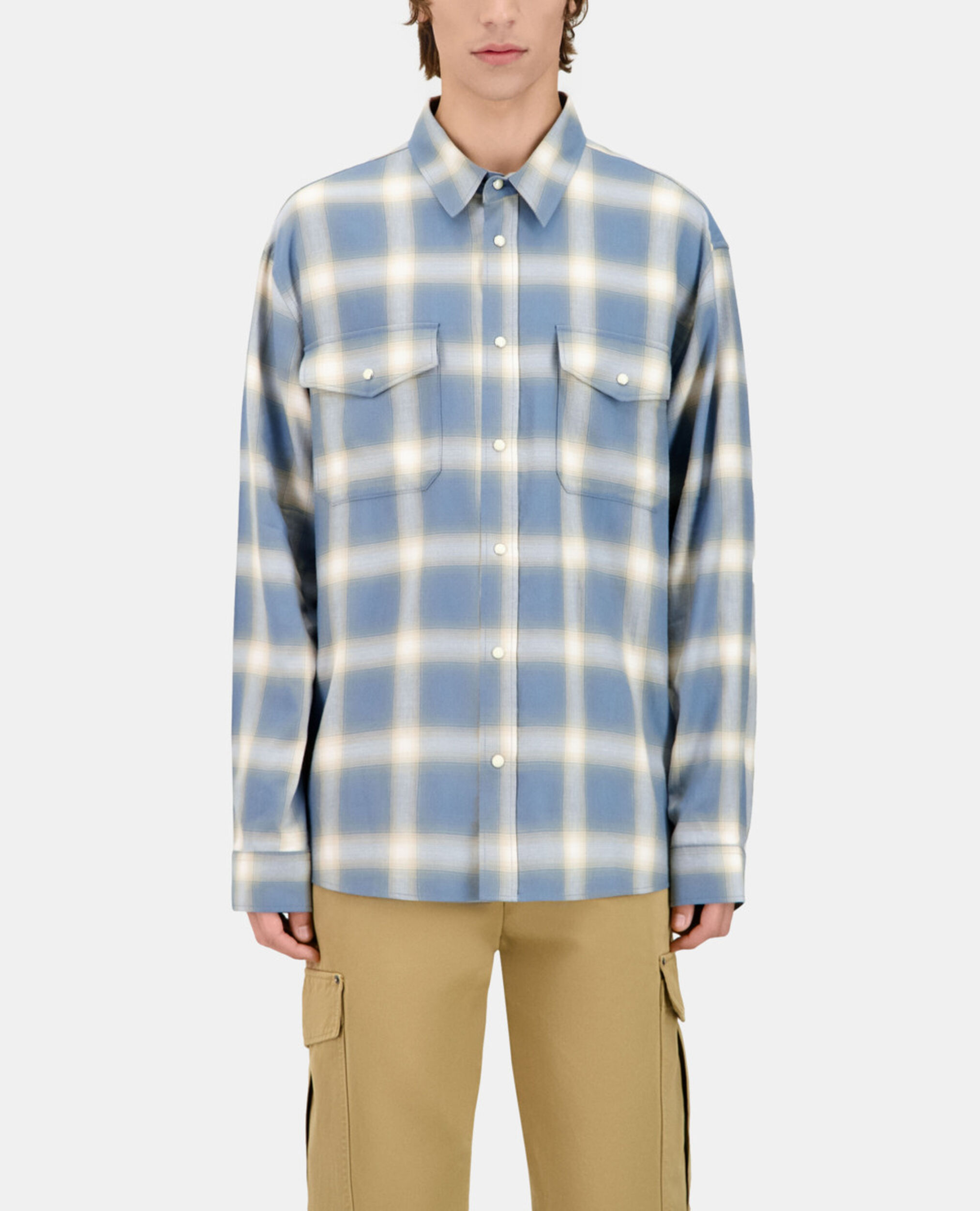 Chemise à carreaux, BLUE GREY, hi-res image number null